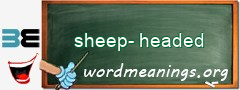 WordMeaning blackboard for sheep-headed